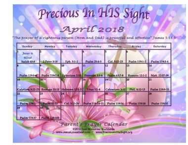 PreciousInHisSightApril2018