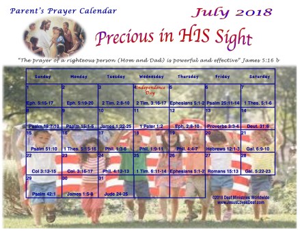 PreciousInHisSightCalJuly2018