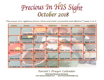 PreciousInHISSightOctober2018